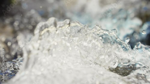water flows close-up