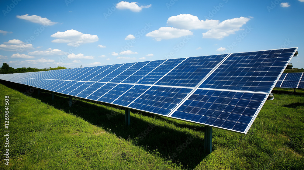 Solar farm and sun light. Solar power for green energy. Sustainable renewable energy. Photovoltaic power station or solar park. Solar panel installation and maintenance concept. Energy sustainability. Solar farm and sun light. Solar power for green energy. Sustainable renewable energy. Photovoltaic power station or solar park. Solar panel installation and maintenance concept. Energy sustainability.