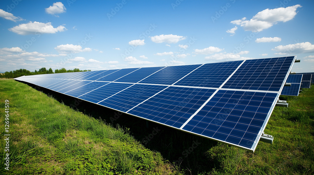 Solar farm and sun light. Solar power for green energy. Sustainable renewable energy. Photovoltaic power station or solar park. Solar panel installation and maintenance concept. Energy sustainability. Solar farm and sun light. Solar power for green energy. Sustainable renewable energy. Photovoltaic power station or solar park. Solar panel installation and maintenance concept. Energy sustainability.