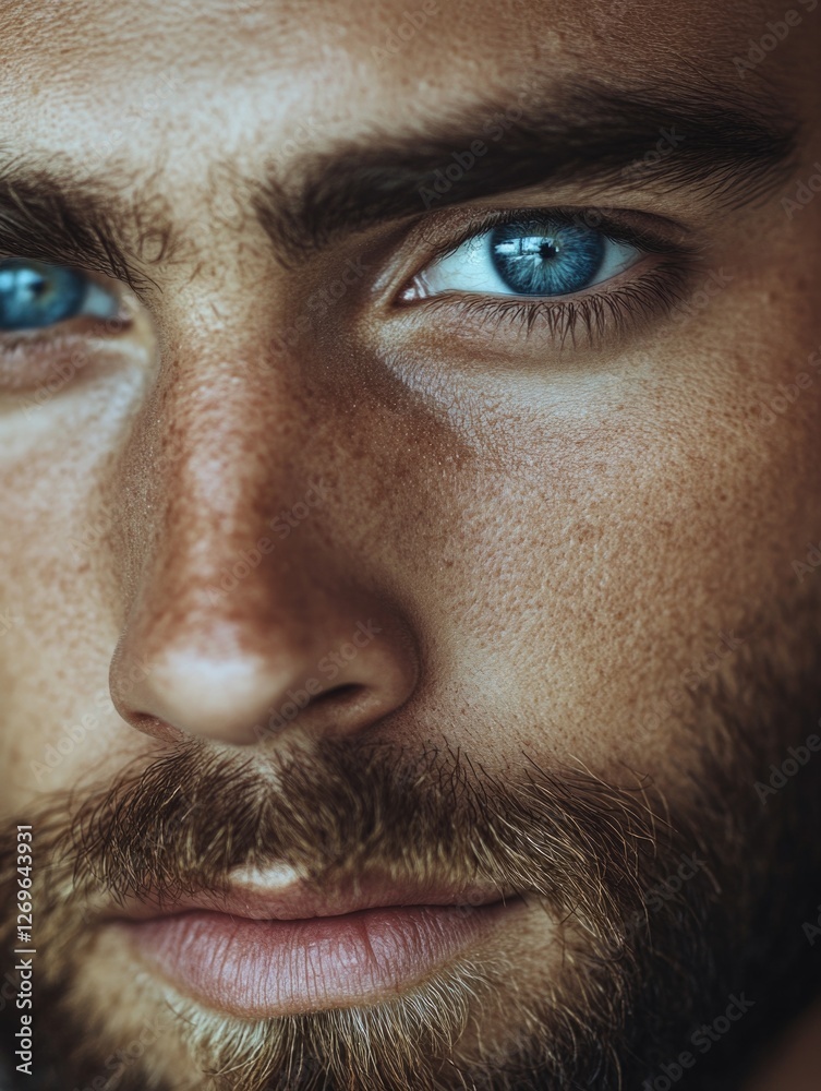 Naklejka premium Man with blue eyes