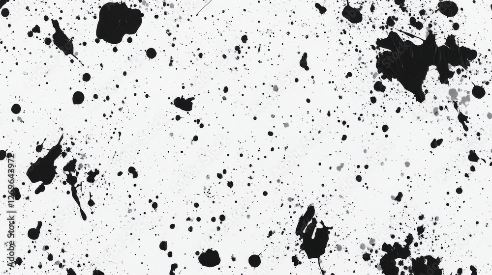 Dynamic Abstract Expressionist Splatter Paint Pattern, Artistic Design, Modern Art, Textured Background, White Canvas Dynamic Abstract Expressionist Splatter Paint Pattern, Artistic Design, Modern Art, Textured Background, White Canvas