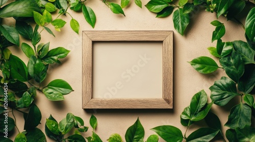 Picture frame with greenery