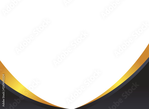 Illustration of an Black Gold Corner Banner