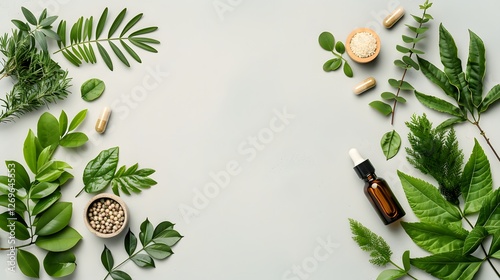 Natural Organic Botanical Leaves and Herbs for Wellness and Beauty