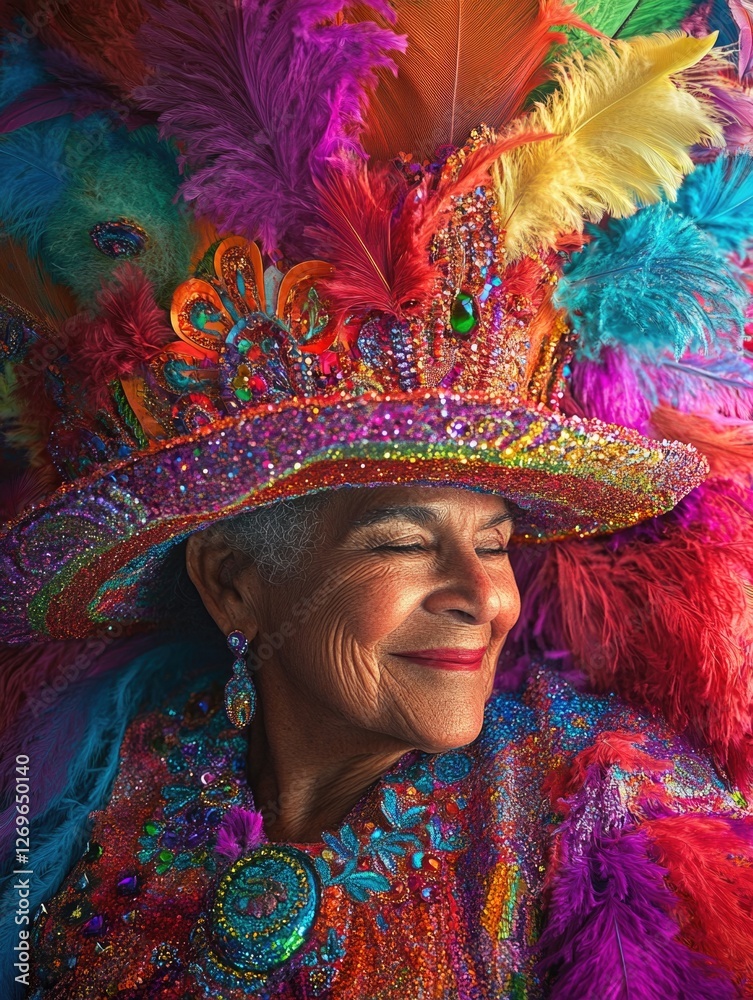 Woman with feathered hat Woman with feathered hat