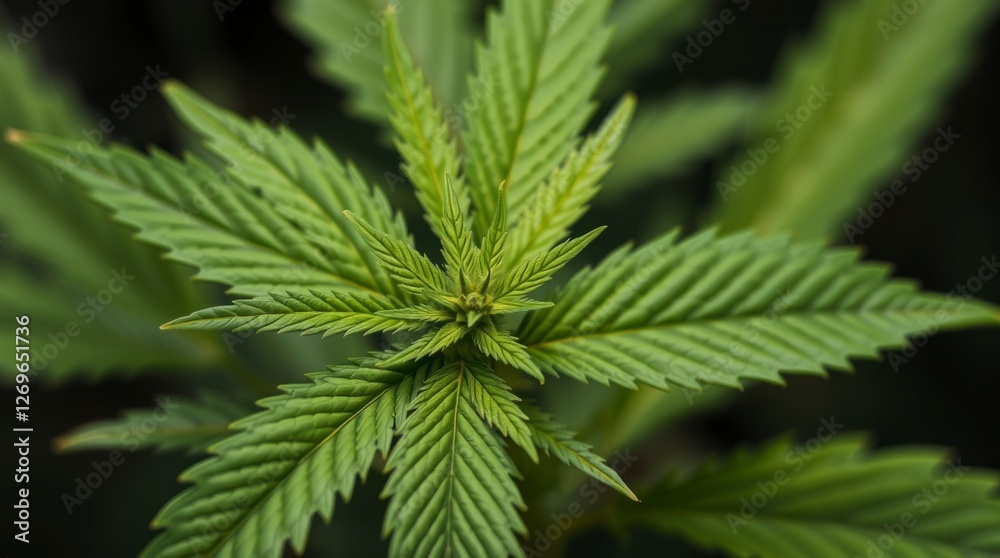 Vibrant Green Cannabis Plant Close Up Photography Vibrant Green Cannabis Plant Close Up Photography