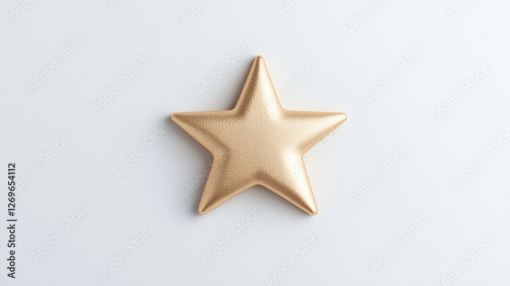 Shiny gold star decoration studio setting digital art minimalist design close-up view celebration theme Shiny gold star decoration studio setting digital art minimalist design close-up view celebration theme