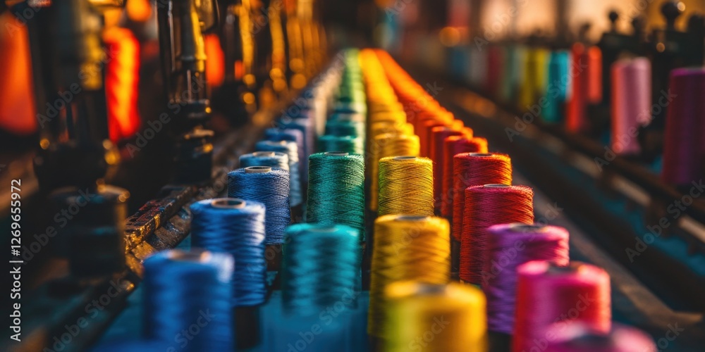 Obraz premium Colorful Spools Thread