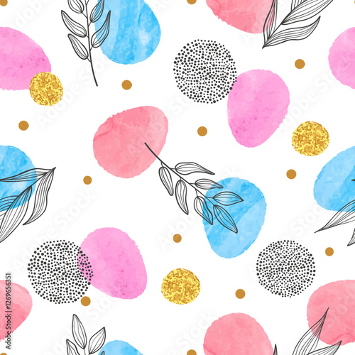 Seamless Easter pattern wit...