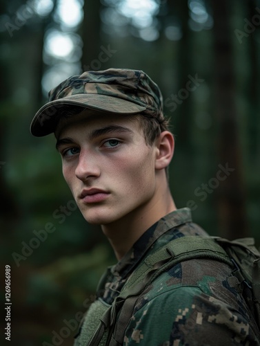 Military Person Posing
