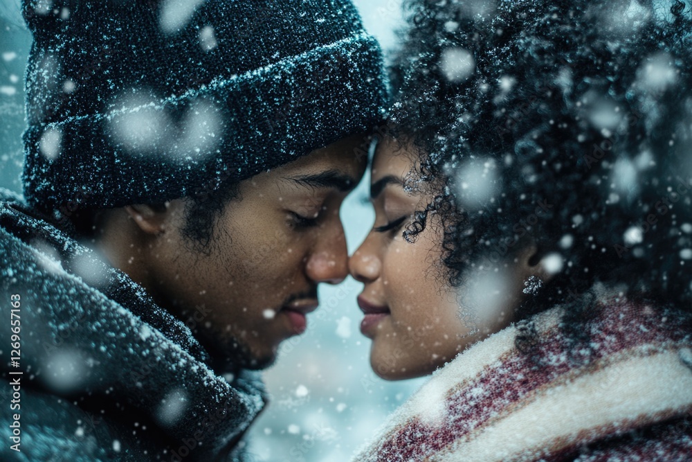 Couple Standing in Snow Couple Standing in Snow