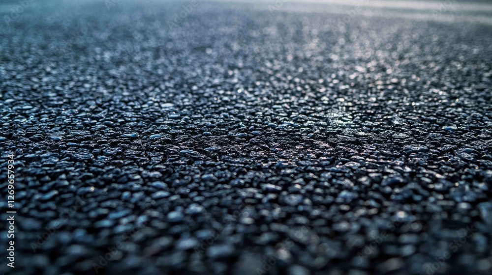 Close-Up View of Asphalt Pavement with Subtle Textural Details Close-Up View of Asphalt Pavement with Subtle Textural Details
