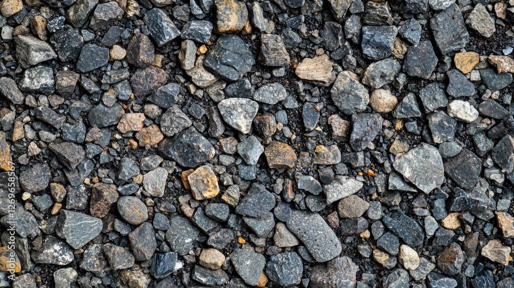 Close-Up of Modern Recycled Gravel for Landscaping and Pathways Close-Up of Modern Recycled Gravel for Landscaping and Pathways