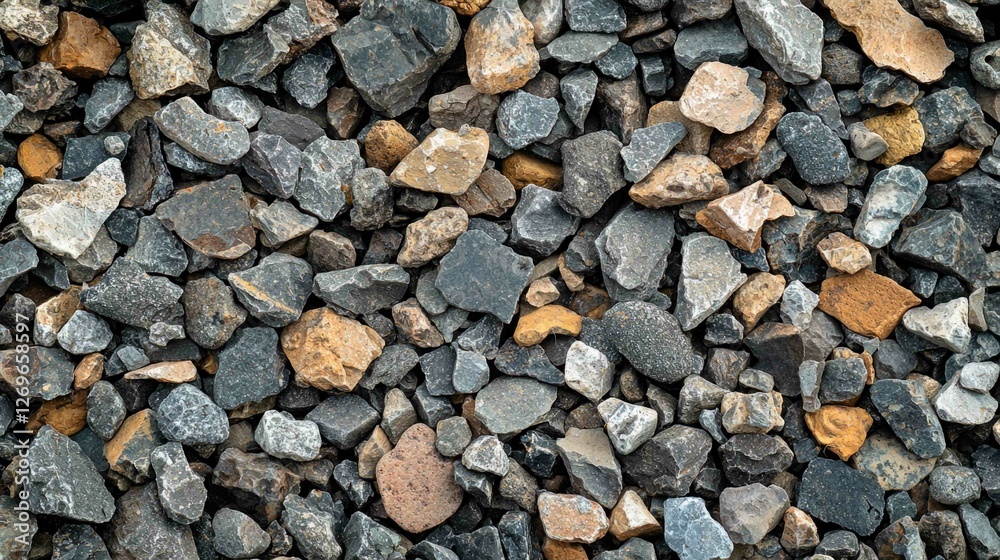 Close-up of Recycled Gravel in Modern Pavement Construction Close-up of Recycled Gravel in Modern Pavement Construction