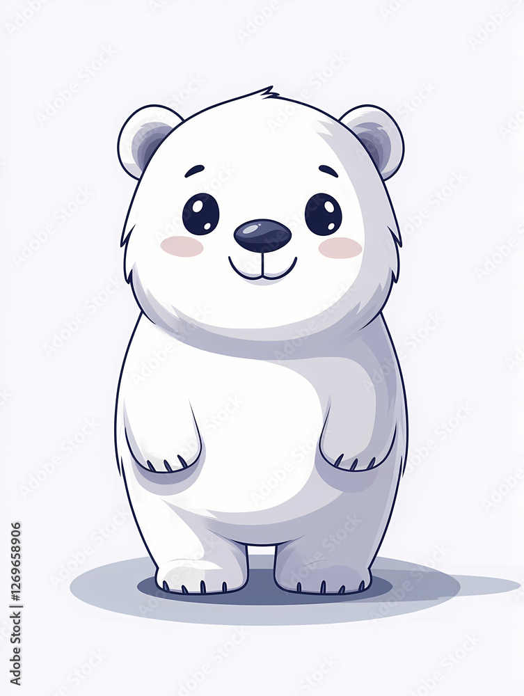 Naklejka premium Charming Polar Bear Cub
