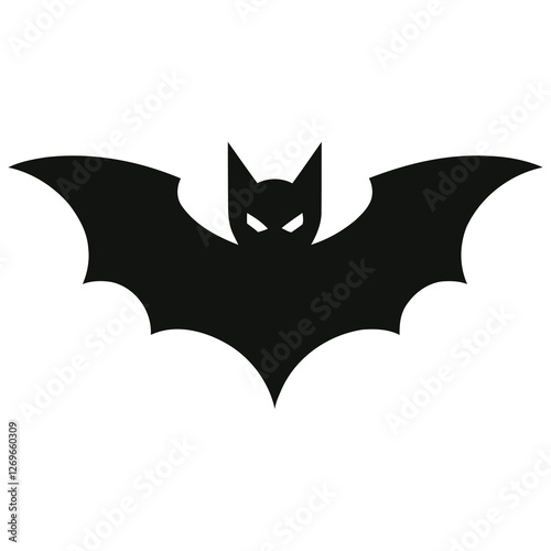 Wallpaper Mural Minimalist Black Bat Logo Vector | Sleek and Modern Bat Symbol Torontodigital.ca