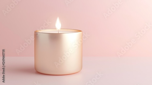 Wallpaper Mural Tranquil candle lighting moment cozy room decorative item soft colors close-up view serenity and calm Torontodigital.ca