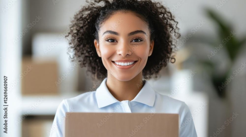 Appreciation Day concept. Confident and Successful Young Professional Woman Smiling in Office Environment Appreciation Day concept. Confident and Successful Young Professional Woman Smiling in Office Environment