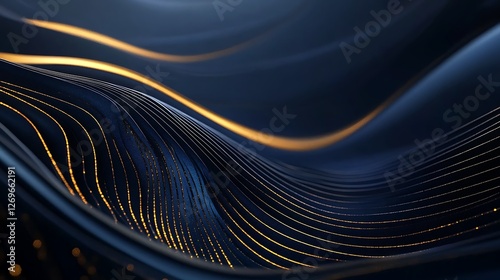 Abstract 3D Organic Motion with Smooth Luxury Glow Background
