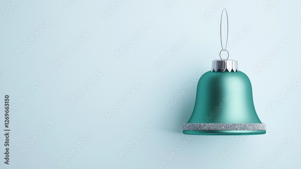 Obraz premium Hanging decorative bell minimalist interior digital art calm environment close-up view festive concept