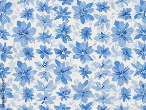 Floral seamless textile pattern with cute abstract flower  Cloth elements design background