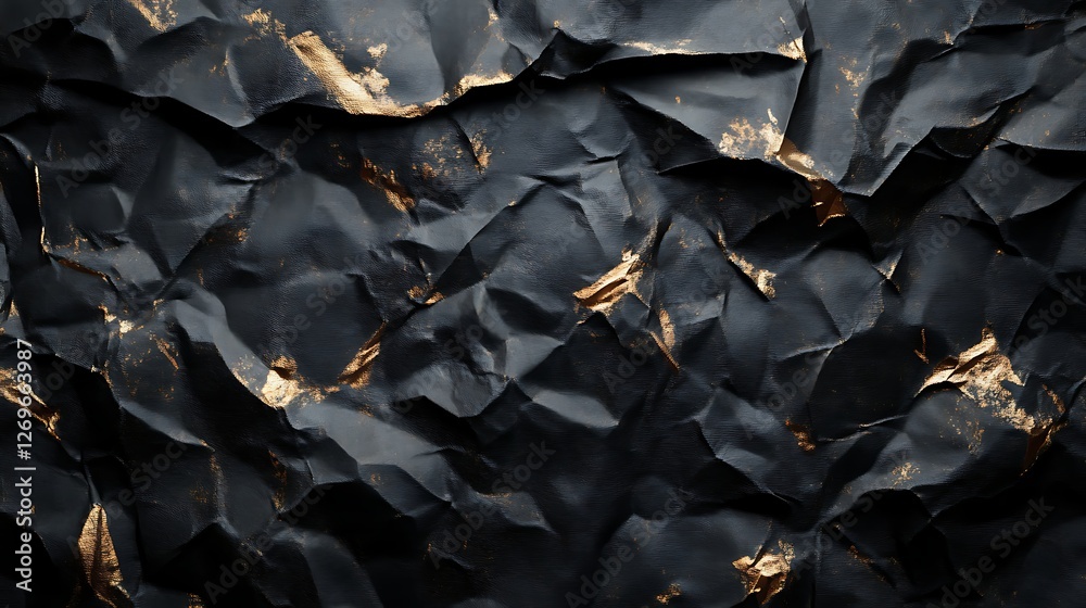 Luxury Reflective Black Golden Plastic Background Luxury Reflective Black Golden Plastic Background