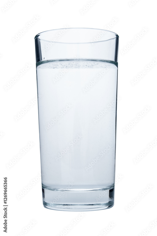 Glass with pure water isolated on white background Glass with pure water isolated on white background