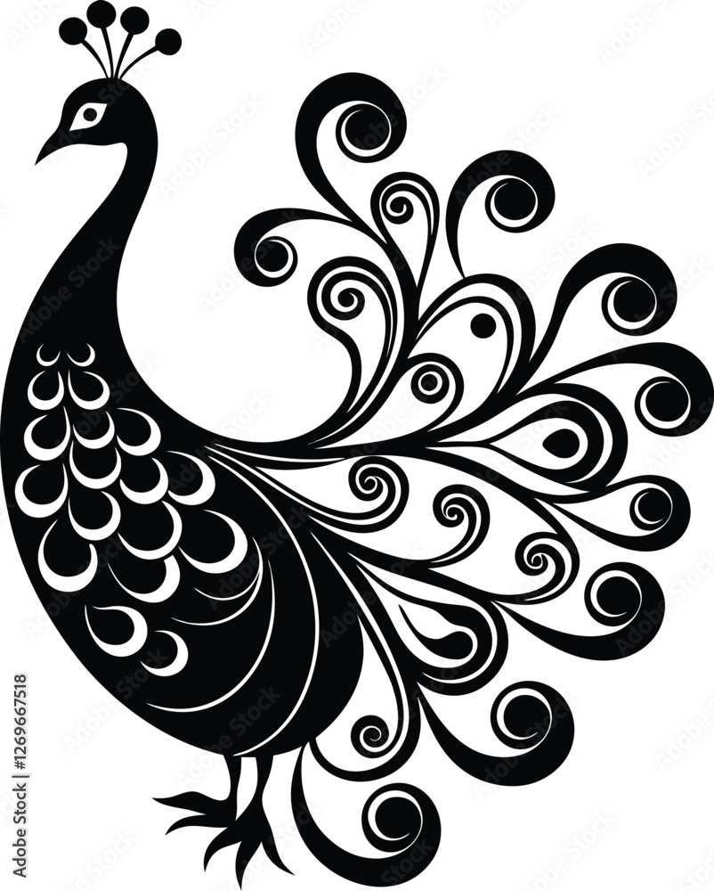 Fototapeta premium peacock feather vector