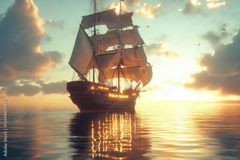 Obraz premium Sailboat on water