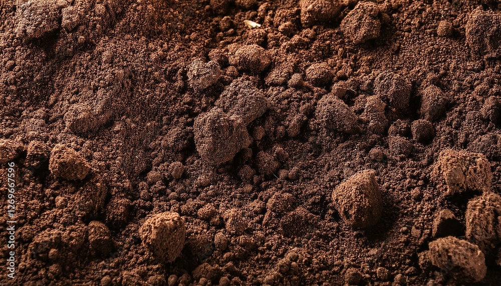 Obraz premium organic soil background brown ground texture closeup