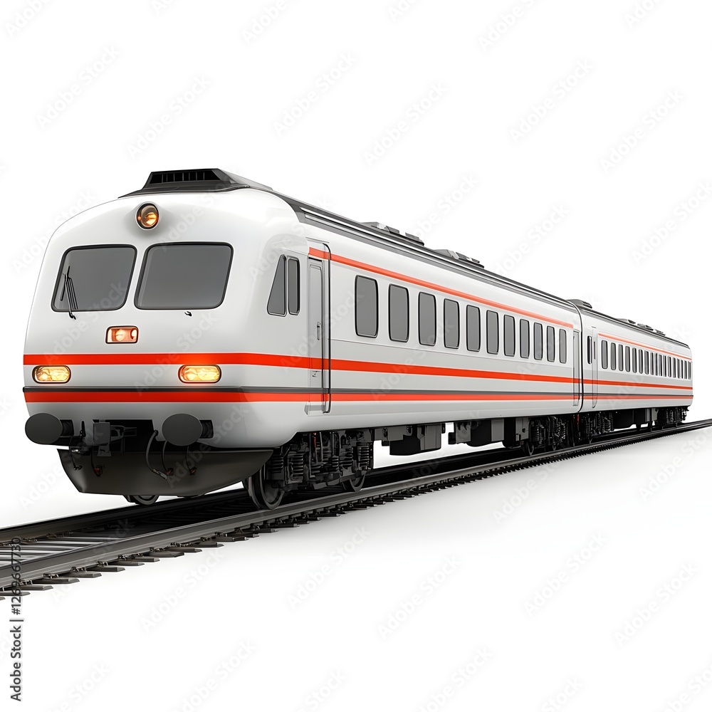 Sleek and Powerful Electric Locomotive Transporting Passengers on Modern Rail Network Sleek and Powerful Electric Locomotive Transporting Passengers on Modern Rail Network