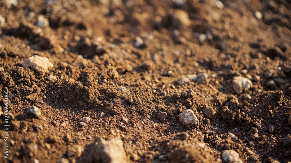 Detailed Close-Up of Soft Fertile Soil for Agriculture and Gardening Detailed Close-Up of Soft Fertile Soil for Agriculture and Gardening