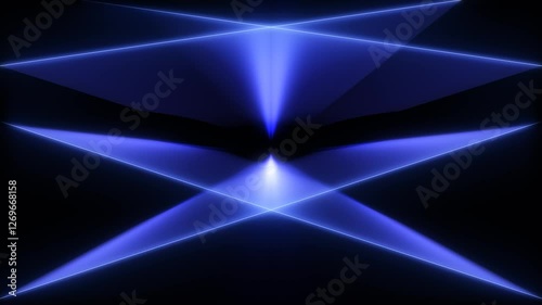 flickering laser line neon with mirrored rays fog beam, suitable for concert performance or editing moving up