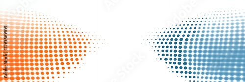Wallpaper Mural Abstract Background Design with Orange and Blue Halftone Dots Pattern Torontodigital.ca