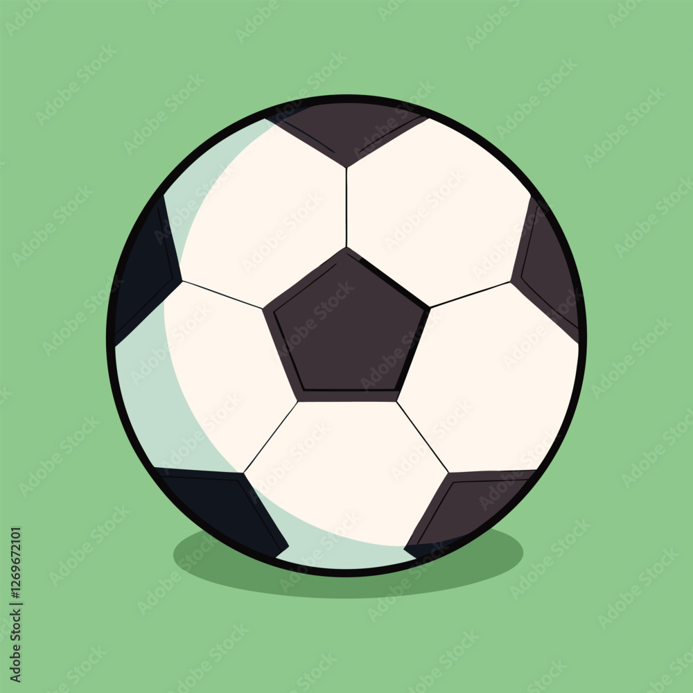 Soccer ball icon flat vector illustration Soccer ball icon flat vector illustration
