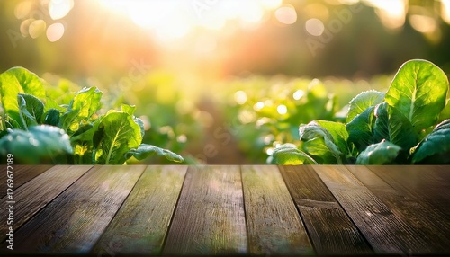 green blurred bokeh of vegetable garden eco friendly background