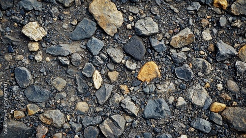 Wallpaper Mural Dramatic Close-Up of Gravel Surface in a Rural Setting Torontodigital.ca