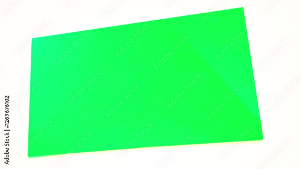 a green screen frame photo perspective sliding into the composition angle template social media presentation intro design artistic motion graphics 3d realistic mockup on white background a green screen frame photo perspective sliding into the composition angle template social media presentation intro design artistic motion graphics 3d realistic mockup on white background