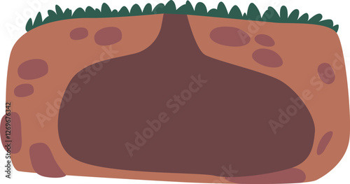 Underground den burrow vector illustration