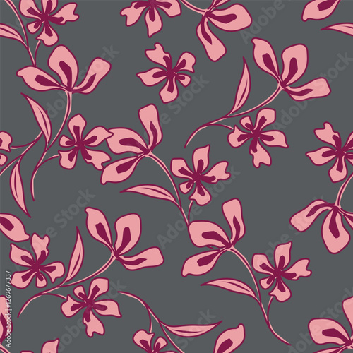 Vintage seamless floral pattern. Liberty style background of small pastel colorful flowers. Small flowers scattered over a white background. Stock vector for printing on surfaces