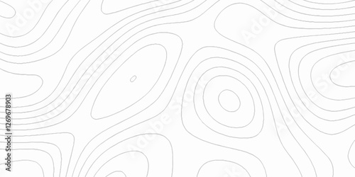 White wave paper curved reliefs abstract topographic contour map with geology concept, Topographic map lines background with black stripes, The concept of a geography scheme geometric lines backdrop.
