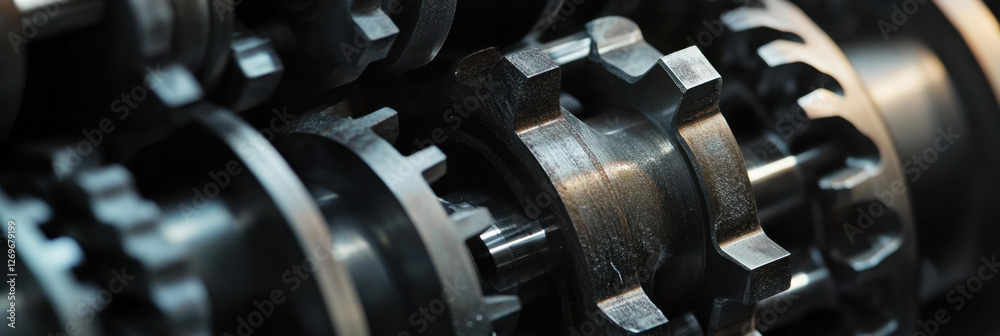 A lot of metal gears factory industry abstract
A lot of metal gears factory industry abstract