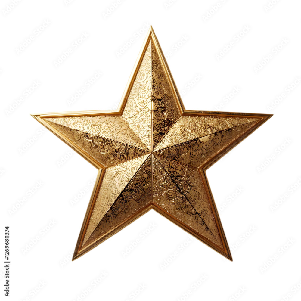 Realistic star isolated Realistic star isolated