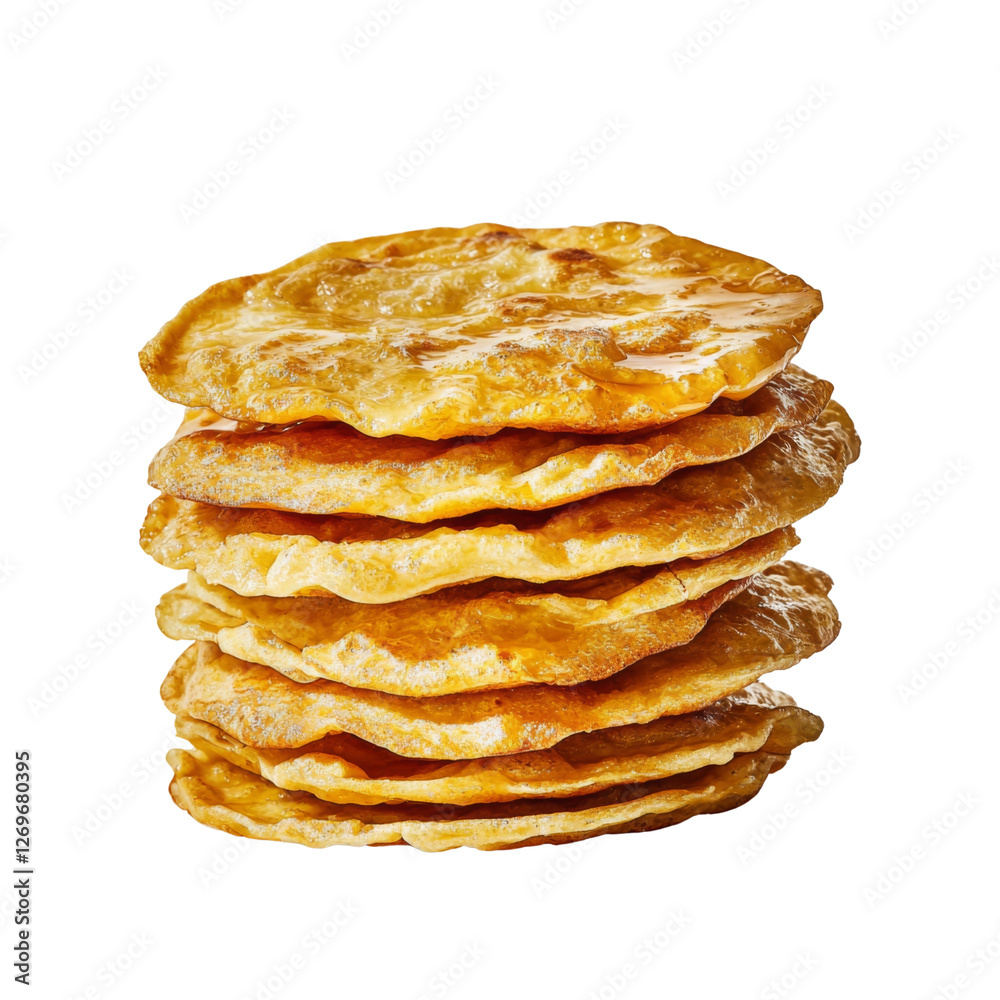 Crispy golden fried flatbreads stacked high, perfect for serving with dips or curries. These delicious treats are staple in many cuisines, offering delightful crunch and flavor Crispy golden fried flatbreads stacked high, perfect for serving with dips or curries. These delicious treats are staple in many cuisines, offering delightful crunch and flavor