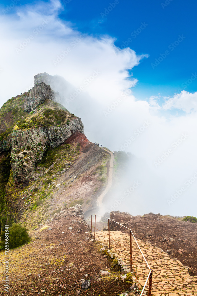 Beautiful view of Pico do Arieiro on Madeira island, Portugal