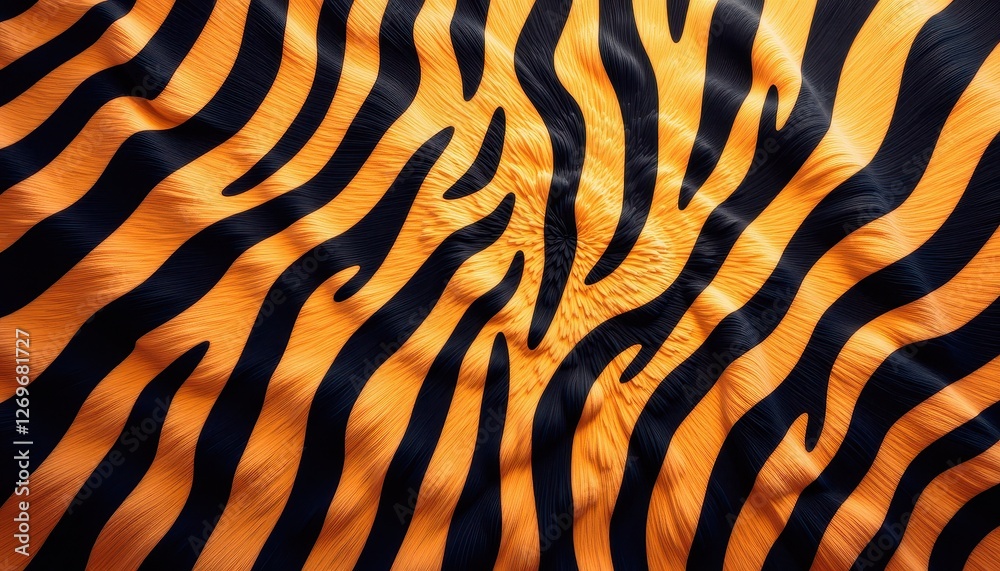 Vibrant Tiger Fur CloseUp: Rich Orange and Black Stripes in EyeCatching Detail. A close up of a tiger's fur with a black and pattern. Vibrant Tiger Fur CloseUp: Rich Orange and Black Stripes in EyeCatching Detail. A close up of a tiger's fur with a black and pattern.