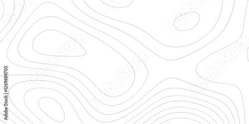 White wave paper curved reliefs abstract topographic contour map with geology concept, Topographic map lines background with black stripes, The concept of a geography scheme geometric lines backdrop.
