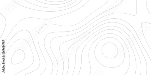 White wave paper curved reliefs abstract topographic contour map with geology concept, Topographic map lines background with black stripes, The concept of a geography scheme geometric lines backdrop.