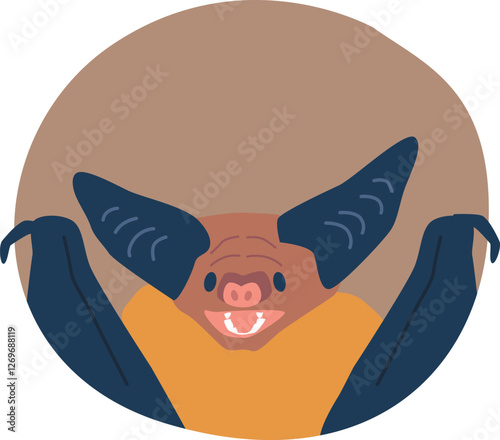 Bat animal living in hollow