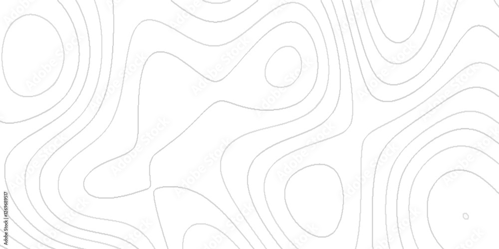 Abstract topographic contours map with geometric curved lines and shapes, topography topology vector black and white abstract background, Modern design of line geometric background with topography. Abstract topographic contours map with geometric curved lines and shapes, topography topology vector black and white abstract background, Modern design of line geometric background with topography.